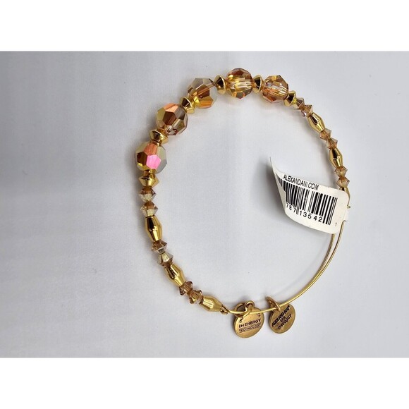 NEW w/ Tags Alex and Ani Gold Swarovski Crystal "Glow II" Bracelet MSRP: $58 - Picture 3 of 5